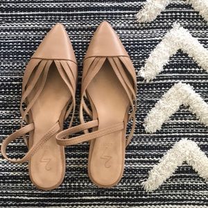 Tan slingbacks